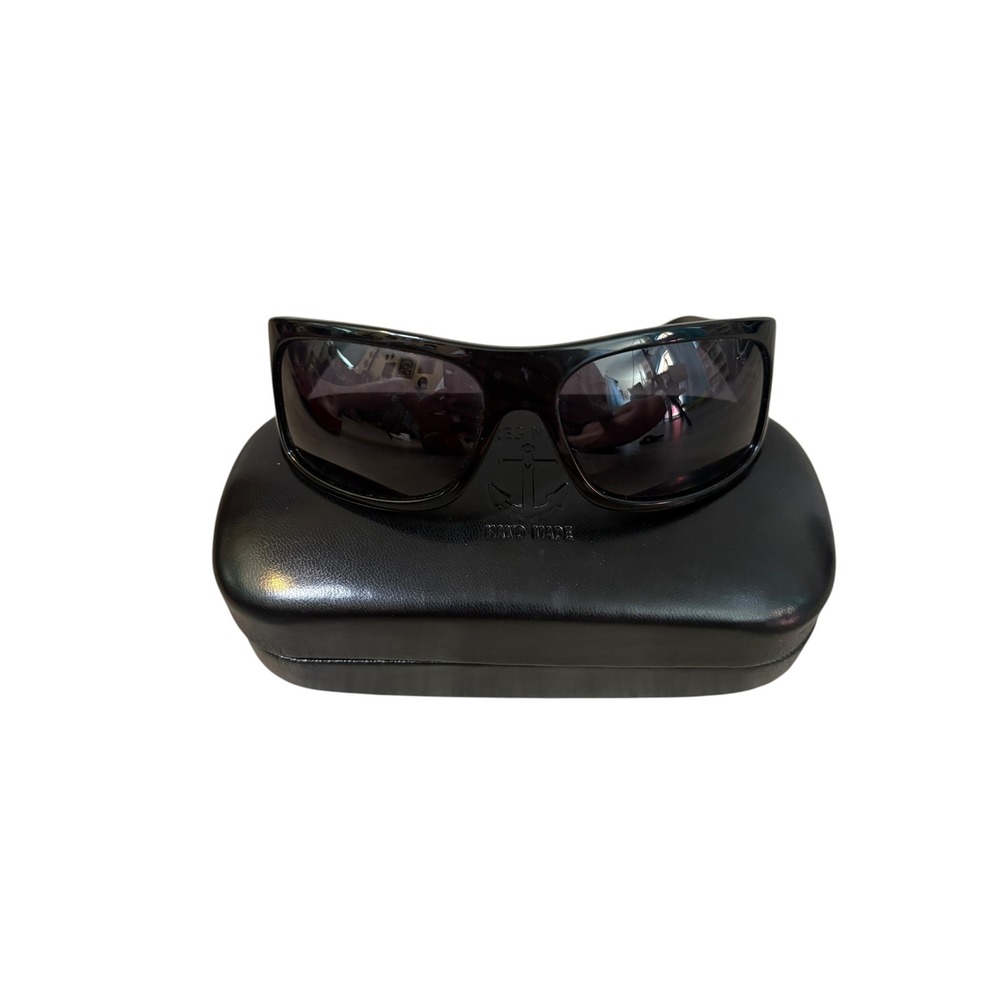 Tres‎ Noir Black Death or Glory 012 Anchor Wrap Around Sunglasses w/ CaseY2K - Picture 4 of 16